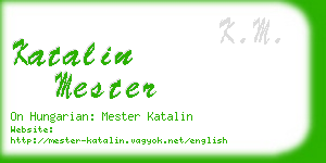 katalin mester business card